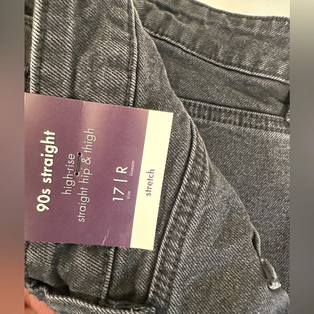 Women’s Ava & Viv high rise 90’s straight stretch no gap waistband‎  READ INFO - Picture 4 of 13